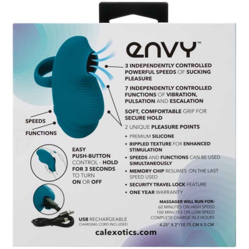 Envy Handheld Suction Massager - Blue