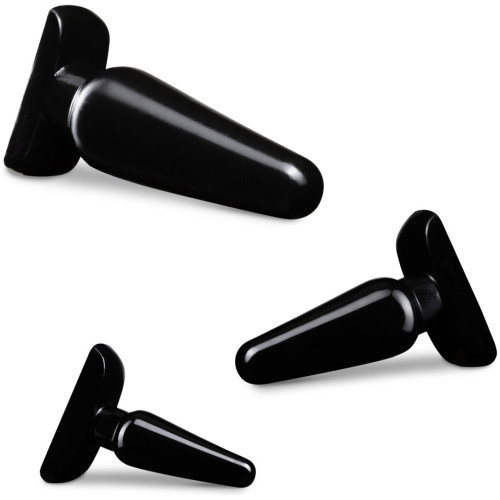 Anal Adventures - Basic Plug Kit - Black