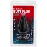 Classic Butt Plug Smooth - Large - Black
