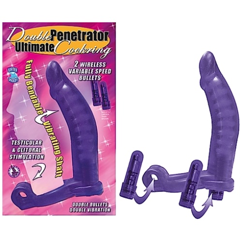 Double Penetrator Ultimate Cockring-Purple