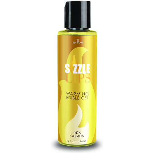 Sizzle Lips Warming Edible Gel - Pina Colada - 4.2 Fl. Oz. / 125 ml