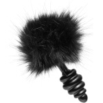 Black Bunny Tail Anal Plug
