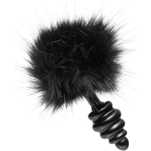 Black Bunny Tail Anal Plug