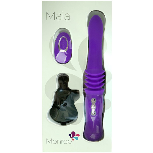 Monroe USB Rechargeable Silicone Thrusting Portable Love Machine - Purple