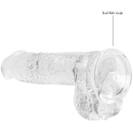6 Inch Realistic Dildo With Balls - Translucent