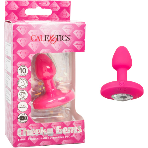 Cheeky Gems - Small Rechargeable Vibrating Probe - Vibrating Probe - Pink