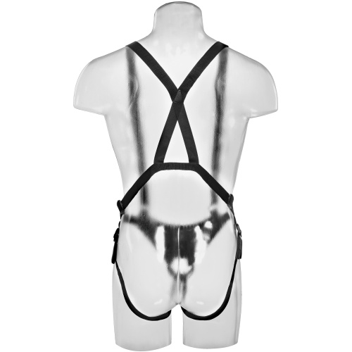 King Cock 12 Inch Hollow Strap-on Suspender System - Flesh
