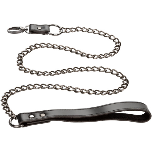 Euphoria Collection Collar With Chain Leash - Black