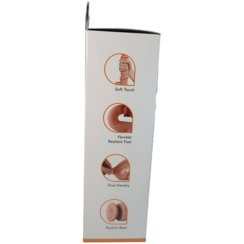 Get Lucky 7.5 Inch Real Skin Dildo - Dark Brown