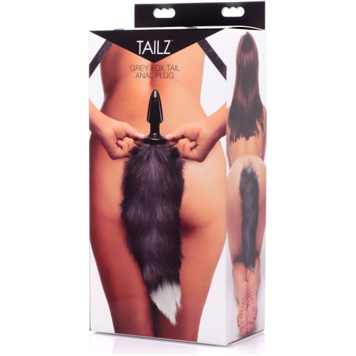 Grey Fox Tail Anal Plug