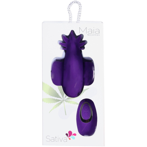 Sativa 10-Function Remote Control Panty Vibrator - 420 Series - Purple