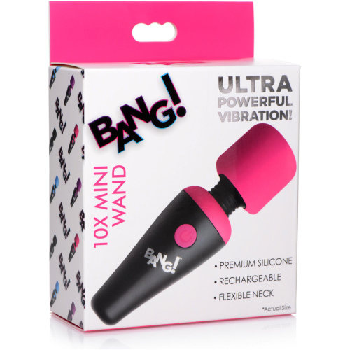 Bang - 10x Vibrating Mini Silicone Wand - Pink