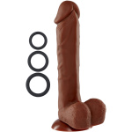 9 Inch Silicone Pro Odorless Dong - Brown
