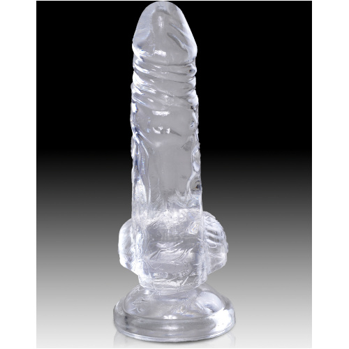 King Cock Clear 4 Inch Cock With Balls