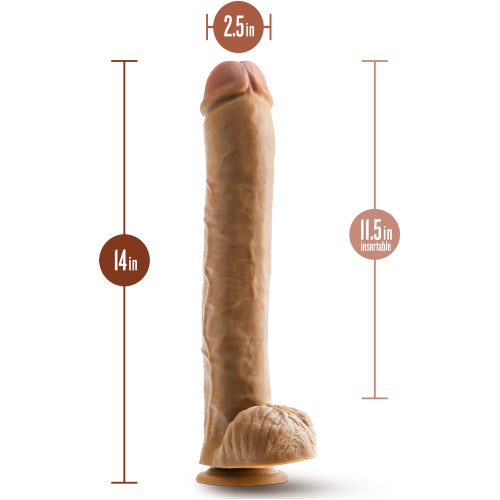Dr. Skin - Dr. Michael - 14 Inch Dildo With Balls Tan