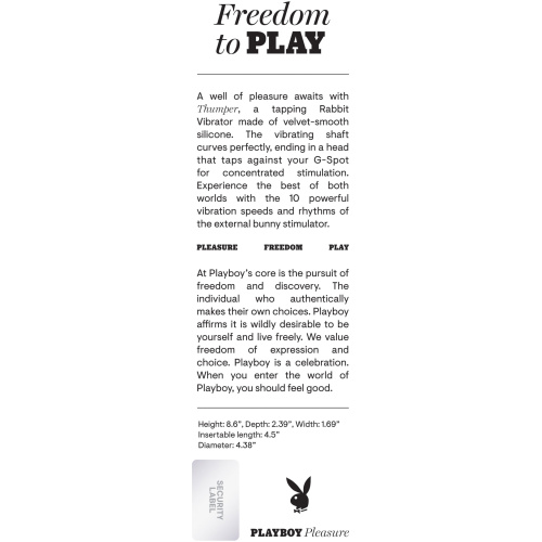 Playboy Pleasure - Thumper - Rabbit Vibrator - Wild Aster