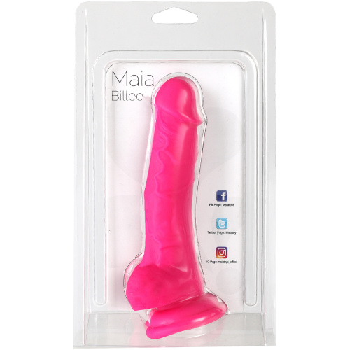 Billee Realistic Silicone Dong - Neon Pink