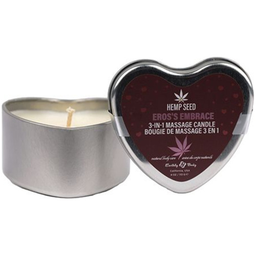 Hemp Seed 3-in-1 Valentines Day Candle - Ero's  Embrace 4 Oz