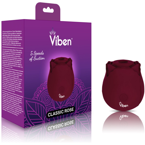 Classic Rose - Ruby - Handheld Rose Clitoral and Nipple Stimulator