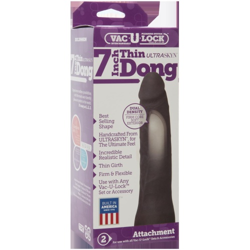 Vac-U- Lock 7-Inch Ur3 Thin Dong - Black
