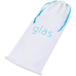 6 Inch Curved G-Spot Blue Glass Dildo
