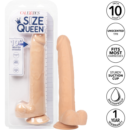 Size Queen 10 inch/25.5 Cm - Ivory