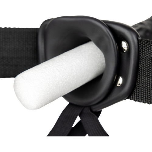Hollow Strap-on Without Balls 8 Inch - Black