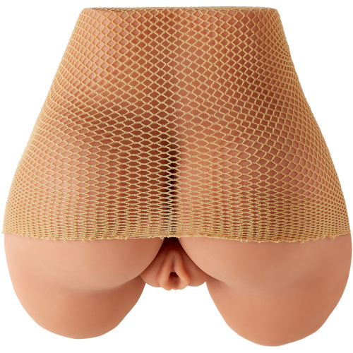 Realistic Body Mold Stroker - Pleasure Pussy and Ass - Wide-Spread Legs - Tan