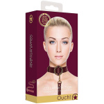 Ouch Halo - Collar With Leash - Burgundy