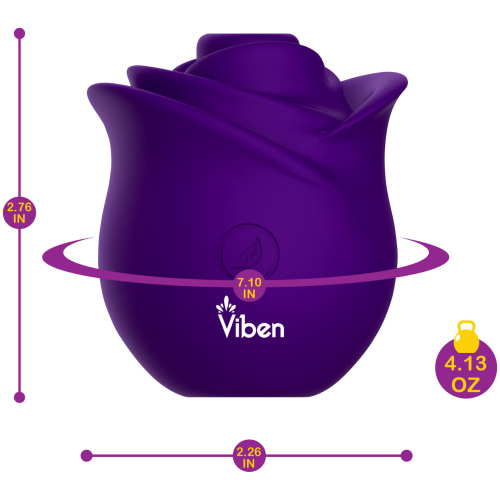 Zen Rose - Violet - Handheld Rose Clitoral and Nipple Stimulator