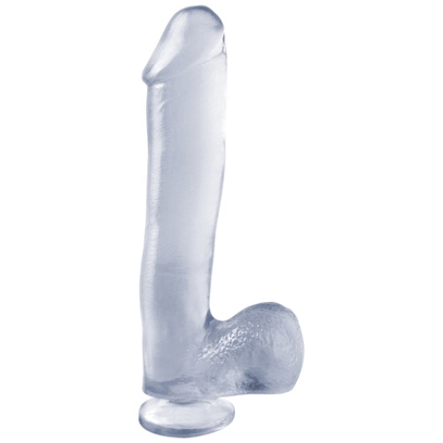 Basix Rubber Works - 10 Inch Dong With Suction Cup - Clear