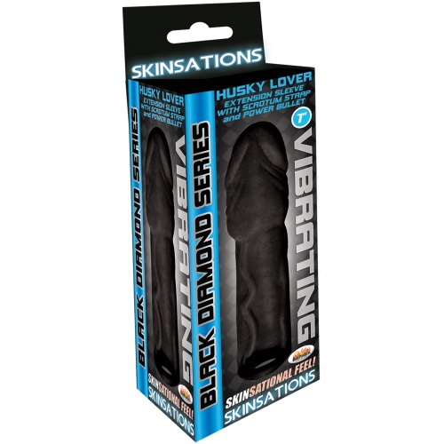 Skinsations Black Diamond Series Vibrating Husky Lover - Black