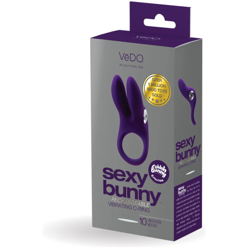 Sexy Bunny Rechargeable Ring - Deep Purple