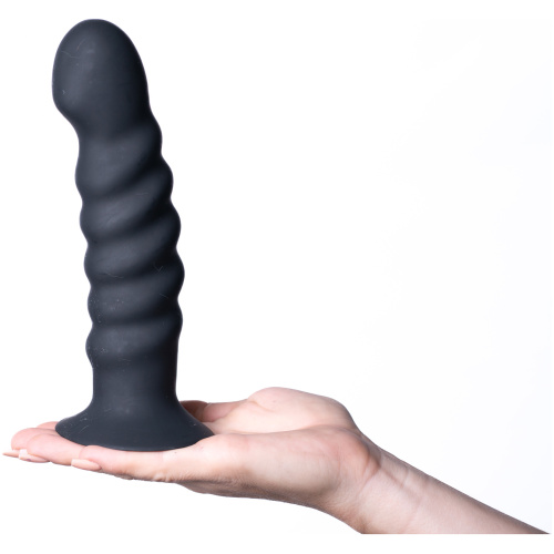 Kendall Silicone Dong Swirled Satin Finish - Black