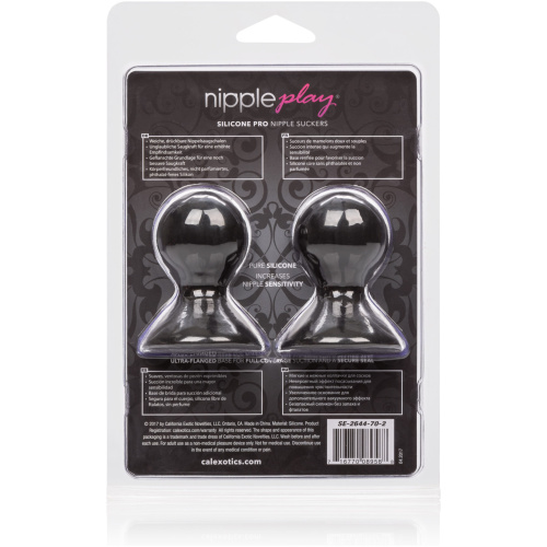Nipple Play Silicone Pro Nipple Suckers - Black