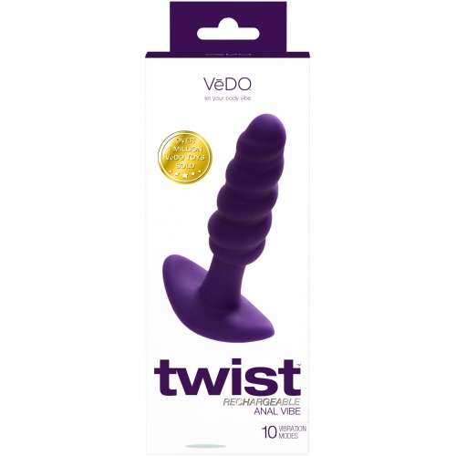Twist Rechargeable Anal Vibe - Deep Purple