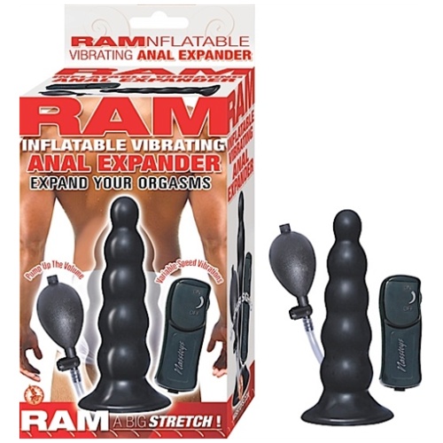 Ram Inflatable Vibrating Anal Expander - Black