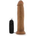 Dr. Skin - Dr. Throb - 9.5 Inch Vibrating Realistic Cock With Suction Cup - Mocha