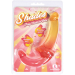 Shades - 9.5 Inch Strapless Double Dong - Pink to Orange