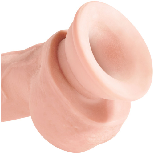 King Cock Plus Triple Density 8 Inch Cock With Balls - Flesh