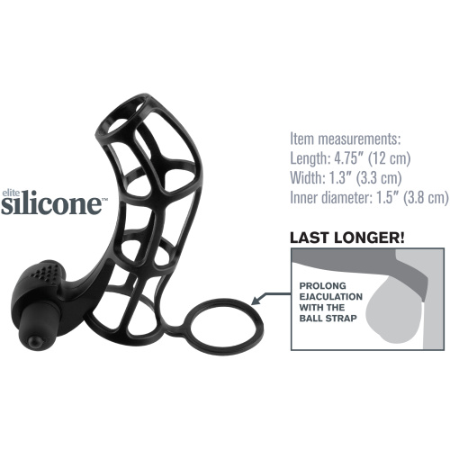 Fantasy X-Tensions Deluxe Silicone Power Cage - Black