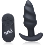 21x Silicone Swirl Plug With Remote -Black