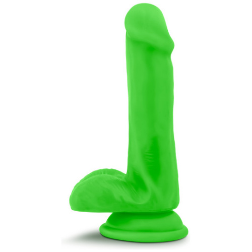 Neo Elite - 6 Inch Silicone Dual Density Cock With Balls - Neon Green
