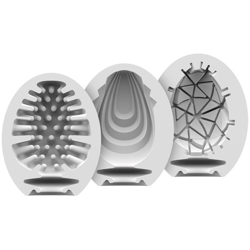 3 Pc Set Masturbator Egg - Naughty - Savage - Crunchy