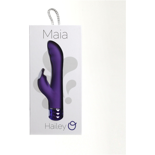 Hailey 10-Function Vibrating Rechargeable Dual Vibe - Purple