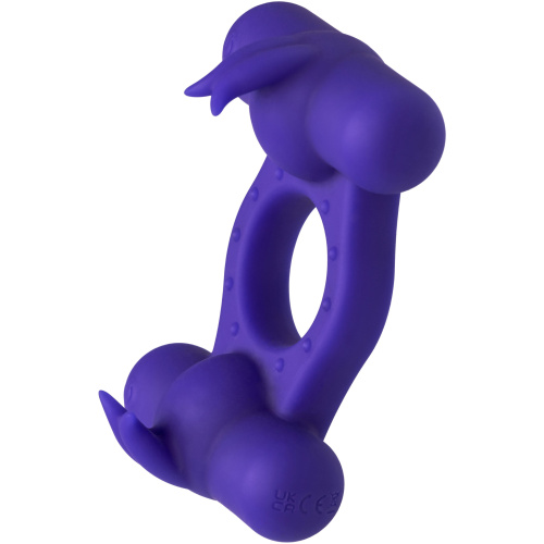 Silicone Rechargeable Triple Orgasm Enhancer - Purple