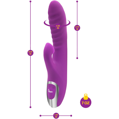 Frenzy - Rabbit Vibe With Clitoral Suction - Berry