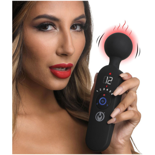 Thunder Wand 72x Silicone Heating Wand Massager - Black