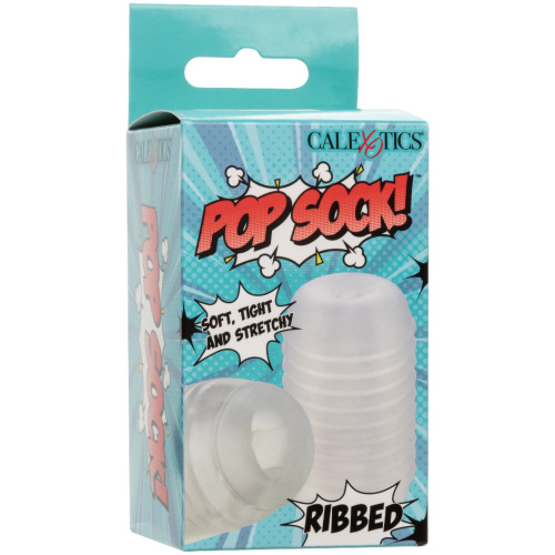 Pop Sock Ribbed - Clear