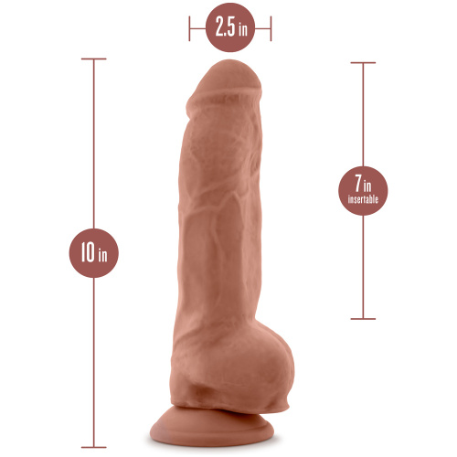 Au Naturel - Big Boy - 10 Inch Dildo - Mocha